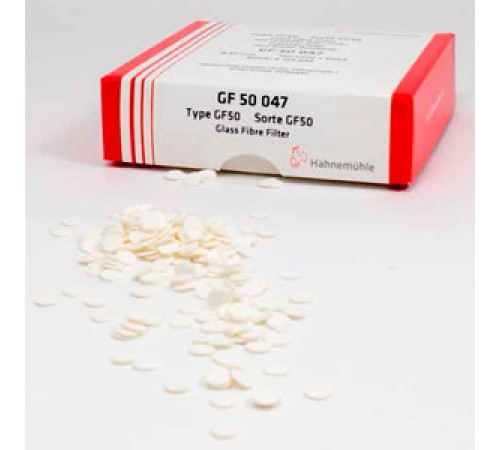 Фильтры Hahnemühle GF50 из стеклянного микроволокна, круглые, Ø 50 мм, без связующих агентов