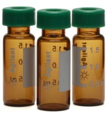 Виалы с завинч. крышкой темн. стекло AsmKit AmbWrtVial Grn PTFE / Si / PTFE 100pk, 5182-0556 Agilent